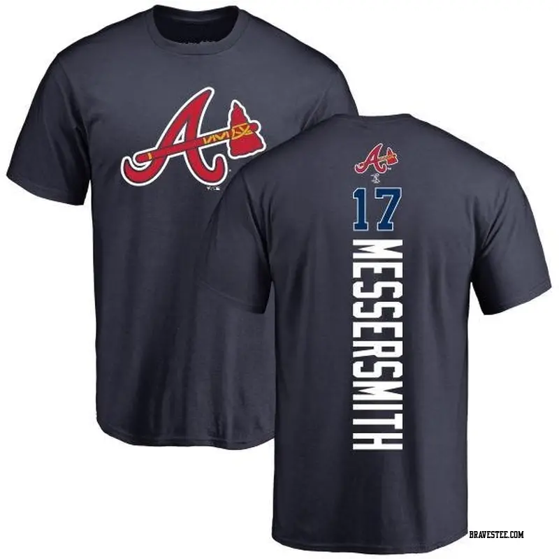 Men's Atlanta Braves ＃17 Andy Messersmith Navy Backer T-Shirt