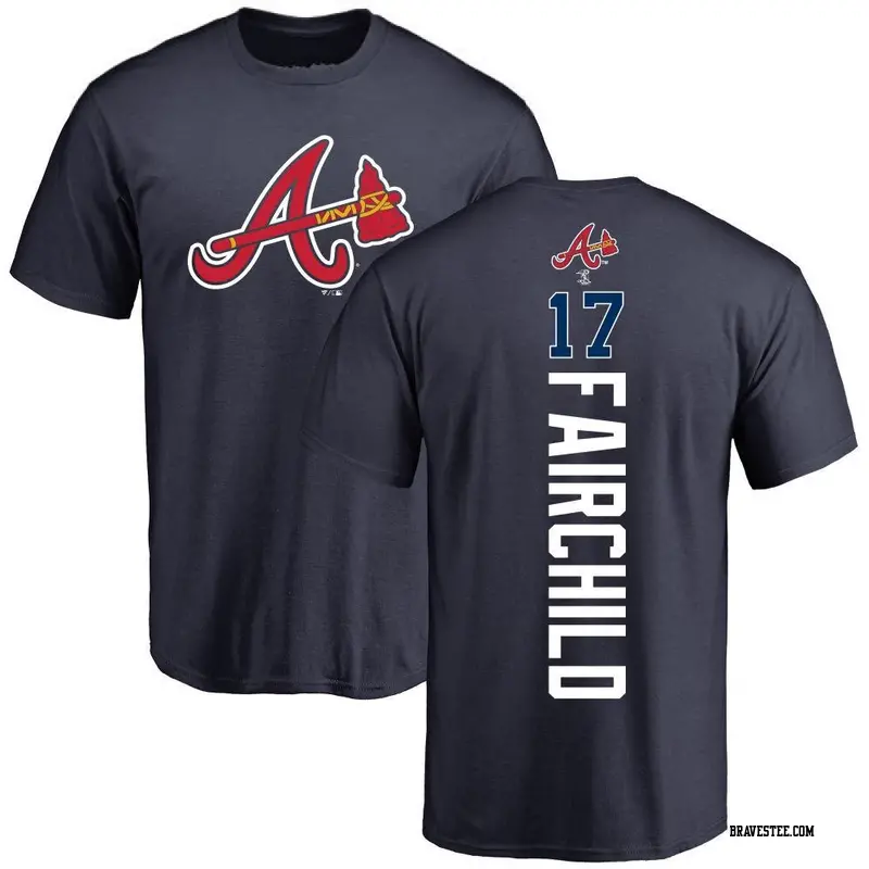 Men's Atlanta Braves ＃17 Stuart Fairchild Navy Backer T-Shirt