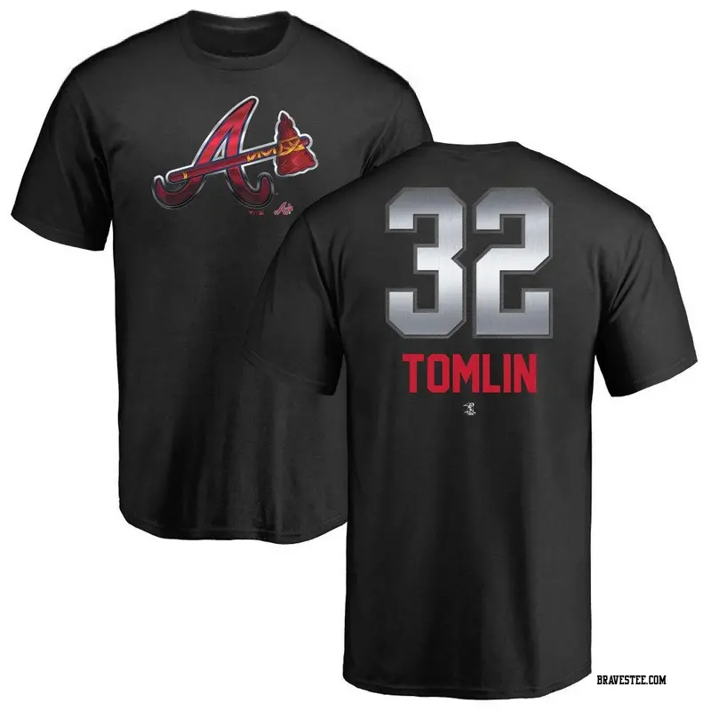 Men's Atlanta Braves ＃32 Josh Tomlin Black Branded Midnight Mascot T-Shirt