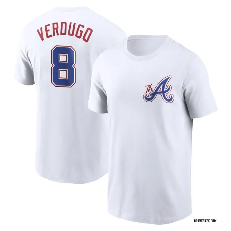 Men's Atlanta Braves ＃8 Alex Verdugo White 2023 City Connect Name & Number T-Shirt