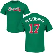 Youth Atlanta Braves ＃17 Andy Messersmith Green St. Patrick's Day Roster Name & Number T-Shirt