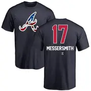 Youth Atlanta Braves ＃17 Andy Messersmith Navy Branded Name and Number Banner Wave T-Shirt