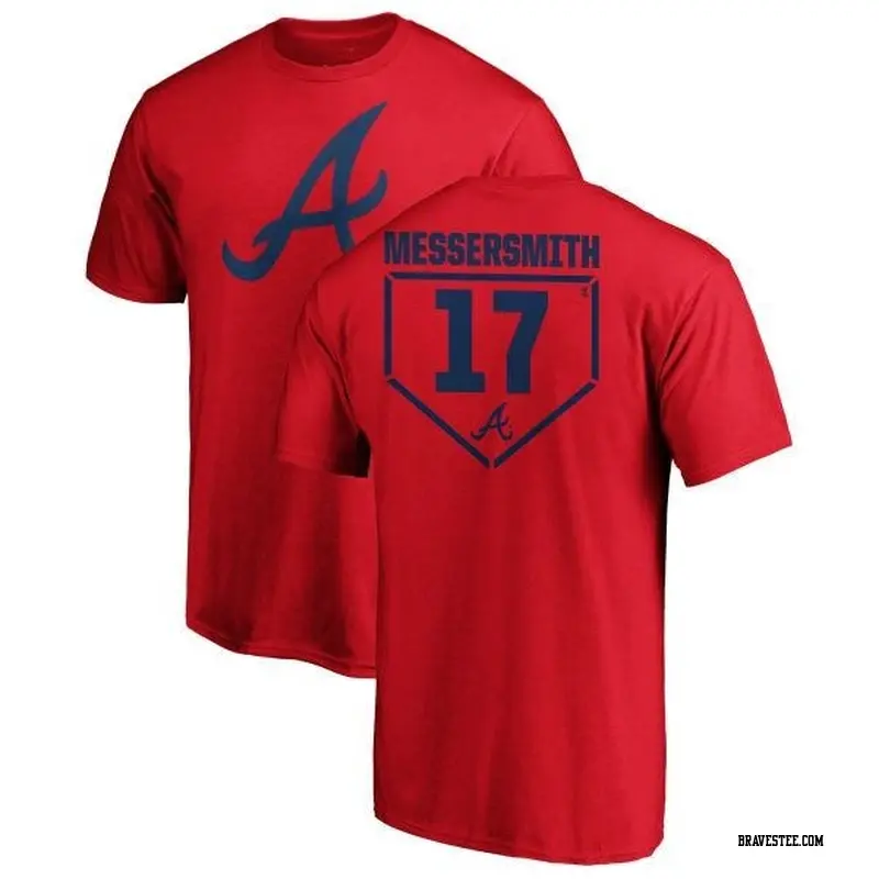Youth Atlanta Braves ＃17 Andy Messersmith Red Branded RBI T-Shirt