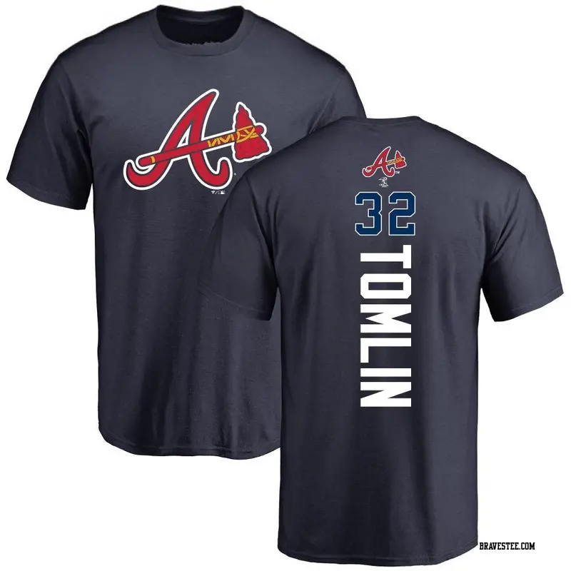 Youth Atlanta Braves ＃32 Josh Tomlin Navy Backer T-Shirt