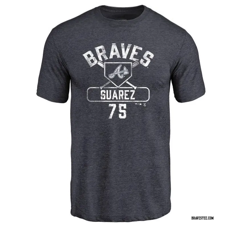 Youth Atlanta Braves ＃75 Robert Suarez Navy Base Runner T-Shirt
